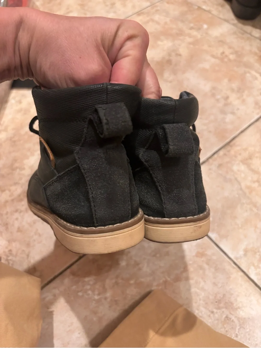 Tahari Black and Brown Kids Lace-Up Ankle Boots